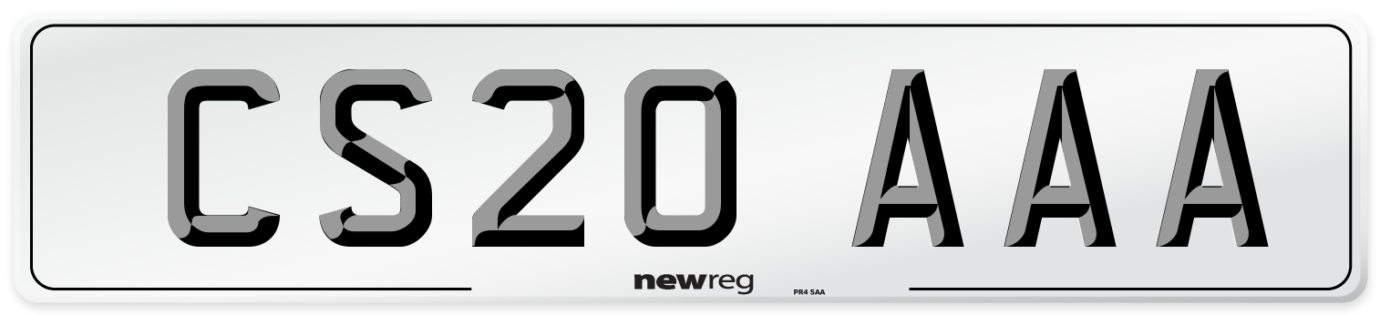 CS20 AAA Number Plate from New Reg